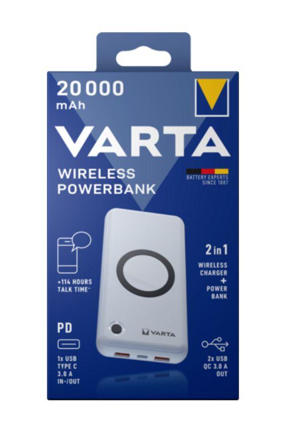 VARTA PowerBank Wireless 20.000mAh (Blanc)