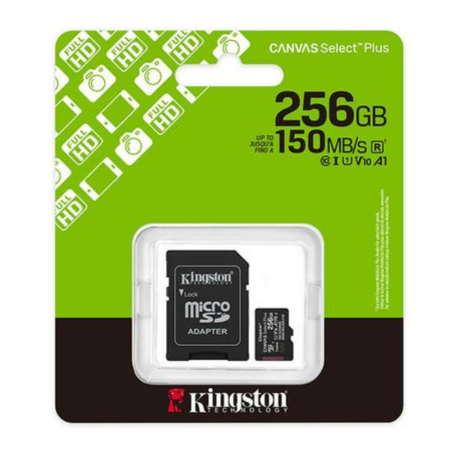 Carte mémoire microSD 256 Go Kingston Canvas Select Plus