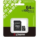 Carte mémoire microSD 64 Go Kingston Canvas Select Plus